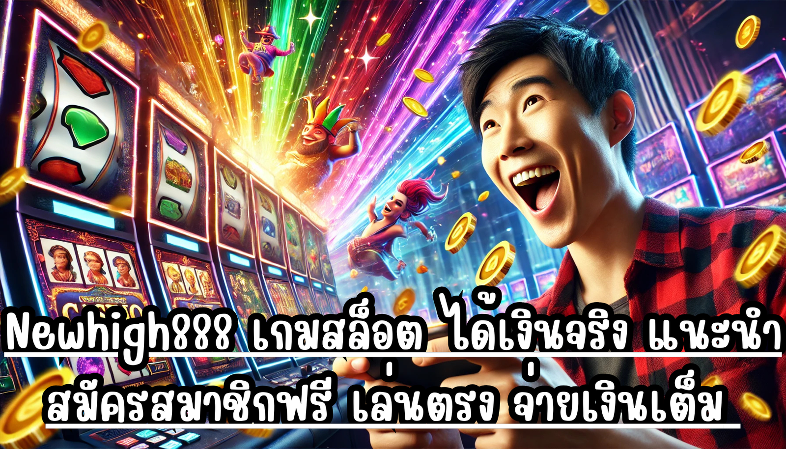 Newhigh888 เกมสล็อต ได้เงินจริง แนะนำสมัครสมาชิกฟรี เล่นตรง จ่ายเงินเต็ม ไม่กั๊กยูส